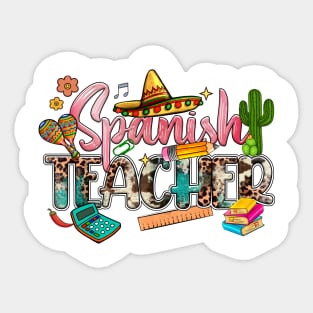 Spanish Teacher Language Western Cinco de Mayo Sticker